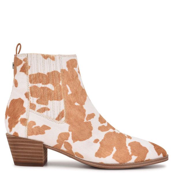 Nine West Applez Brown White Ankle Boots | South Africa 88T39-3F32